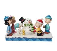 Enesco Peanuts by Jim Shore Peanuts Gang Building Snowman Figurine