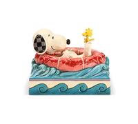 Enesco Peanuts by Jim Shore Snoopy and Woodstock in Floatie Figurine, 4 Inch, Multicolor