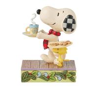 Enesco Peanuts by Jim Shore Snoopy and Woodstock with Cookies for Santa Figurine, 5 Inch, Multicolor