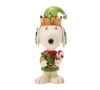 Enesco Peanuts by Jim Shore Snoopy Christmas Elf Miniature Figurine, 3.75 Inch, Multicolor