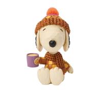 Enesco Peanuts by Jim Shore Snoopy Cozy for Fall Holding a Mug Figurine, 4.25 Inch, Multicolor