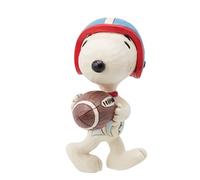 Enesco Peanuts by Jim Shore Snoopy Holding Football Miniature Figurine, 3.25 Inch, Multicolor, 6014340