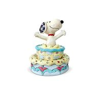 Enesco Peanuts by Jim Shore Snoopy in Birthday Cake Figurine