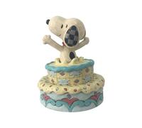 Enesco Peanuts by Jim Shore Snoopy in Birthday Cake Figurine