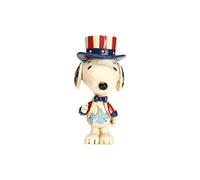 Enesco Peanuts by Jim Shore Snoopy Patriotic Miniature Figurine, 3.75 Inch, Multicolor
