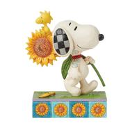 Enesco Peanuts by Jim Shore Snoopy Woodstock Sunflower Figurine