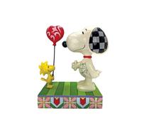 Enesco Peanuts by Jim Shore Woodstock Giving Snoopy Heart, Figurine, 5in H