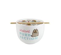 Enesco Pusheen The Cat Instant Purr-Fection Ramen Noodle Bowl and Chopsticks, 5.5 Inch, Multicolor