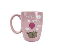 Enesco Pusheen the Cat with Balloon Enjoy Every Day Coffee Mug, 12 Ounce, Pink