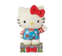 Enesco Sanrio by Jim Shore Hello Kitty Waving Classic Figurine- Stone Resin Hand Painted Crafted Collectible Hello Kitty Figurines Home Decor Statue, 6 Inch