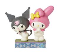Enesco Sanrio by Jim Shore Kuromi and My Melody Figurine- Stone Resin Hand Painted Crafted Collectible Hello Kitty Figurines Home Decor Statue, 6.25 Inch