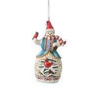 Enesco Snowman with Bird Hanging Ornament - Heartwood Creek by Jim Shore