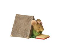Enesco Tails with Heart Happy Camper Ghost Story Mouse Miniature Figurine, 1.54 Inch, Multicolor