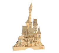 ENESCO The Beauty and The Beast Castle Centerpiece Figurine, basswood, Brown, 16.26 Inch