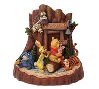 Enesco Winnie The Pooh Carved by Heart Figurine - Disney Traditions by Jim Shore, Multicolour, height 18 cm