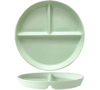 ENESEA Exquisite dual-purpose dinner plate, Porcelain Diet Dinner 3 Compartment Plate, Portion Control Plates, Divided Dinner Plates for Adults (Color : Green C)