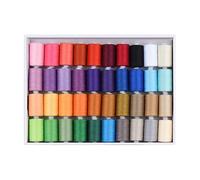 ENESEA Sewing thread for household machines,Sewing Thread 10 Colors Set 40S/2 with Case Wooden Rack Measure for Sewing Machine,Quilting,Hand Sew-40 Colors (Color : 40 Colors)