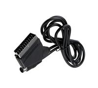 ENET 1.8M Cable Video Lead Real RGB Scart TV For Sega Saturn Black