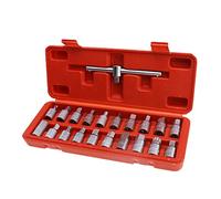 ENET 21 Pcs Oil Drain Plug Key Removal Tool Set 21pc 3/8" Sq Drive