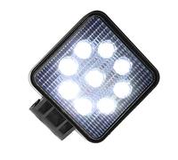 ENET 2Pcs 12V 24V 27W LED Square Work Spot Light Floodlight For Offroad Truck Boats