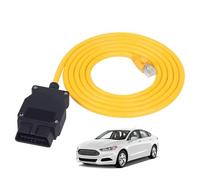 Enet Obdii RJ45 Ethernet to OBD Cable for BMW 1.8M ENET OBD2 Interface Cable Yellow Hidden Data Line for Coding F-Series Single Programming Modules E-sys Icom Wire for OBDII ISTA NCS Expert INPA