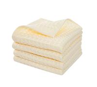 ENETIX 4-Pack 100% Cotton Kitchen Dish Towels, Ultra Soft Absorbent Tea Towel, Quick Drying Waffle Weave Dish Cloths (Ivory)