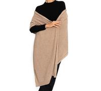 ENETIX Women's Cashmere Wool Oversized Shawl Wrap, Solid Color Pashmina Ultra Soft Stole Scarf for Women with Gift Box, Camel, One sized