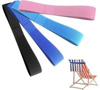 ENEWSTAR 4 Pcs Sunbed Strap Towel Bands Elastic Windproof Sun Lounger Straps for for Beach, Pool & Cruise Chairs