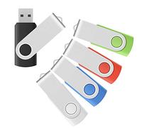 Enfain USB 3.0 64 GB Flash Drives, Write 25MB/s Read Speed up to 90MB/s Thumb Drive Shareable Multi Color 5 Pack
