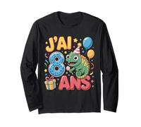 Enfant Cheval gecko 8ans Anniversaire Garcon Fille lézard Long Sleeve T-Shirt