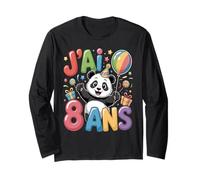 Enfant Panda Enfant 8ans Anniversaire Garcon Fille Panda Long Sleeve T-Shirt