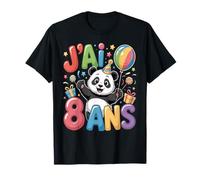 Enfant Panda Enfant 8ans Anniversaire Garcon Fille Panda T-Shirt