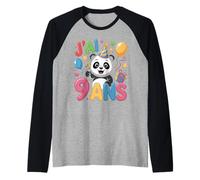 Enfant Panda Enfant 9ans Anniversaire Garcon Fille Panda Raglan Baseball Tee