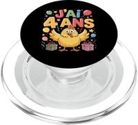Enfant poulette Enfant 4ans Anniversaire Fille chicken PopSockets PopGrip for MagSafe