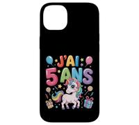 Enfant unicorn Enfant 5ans Anniversaire Garcon Fille licorne Case for iPhone 14 Plus