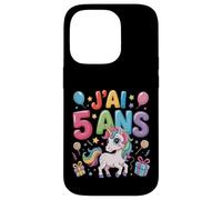 Enfant unicorn Enfant 5ans Anniversaire Garcon Fille licorne Case for iPhone 14 Pro