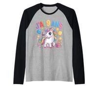 Enfant Unicorn Enfant 9ans Anniversaire Garcon Fille Licorne Raglan Baseball Tee