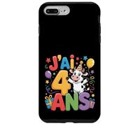 Enfant vache Enfant 4ans Anniversaire Garcon Fille Cow Case for iPhone 7 Plus/8 Plus
