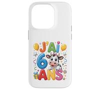 Enfant vache Enfant 6ans Anniversaire Garcon Fille Cow Case for iPhone 14 Pro