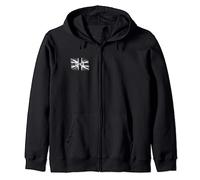 Enfield | British United Kingdom Black & White Flag UK Zip Hoodie