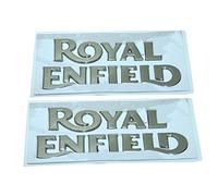 Enfield County Pair Royal Enfield Petrol Fuel Tank Golden Logo Badge Emblem Monogram