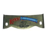 Enfield County Vintage Look Brass Made Crown Plate With Red Black Cannon For Royal Enfield