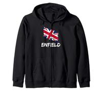 Enfield Great Britain Flag British Heritage & English Pride Zip Hoodie