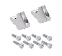 Enfield Super Meteor 650 2023-Offset Handlebar Risers 30mm High,21mm -Sil BY H&B