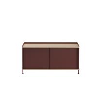 Enfold Cabinet 124x45 Oak/Deep Red