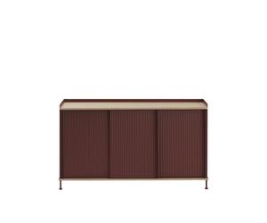 Enfold Cabinet 148x45 Oak/Deep Red