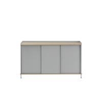Muuto - Enfold Sideboard 45x148 cm, Oiled Oak / Grey - Grey