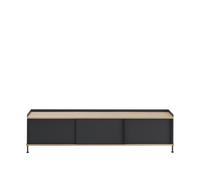 Enfold Cabinet 186x45 Oak/Anthracite Black