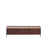 Enfold Cabinet 186x45 Oak/Deep Red