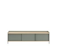 Enfold Cabinet 186x45 Oak/Dusty Green